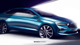 auto, design, skica, Škoda Slavia